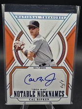 2025 Panini National Treasures Cal Ripken 1/1 Notable Nicknames Autograph NN-CRP