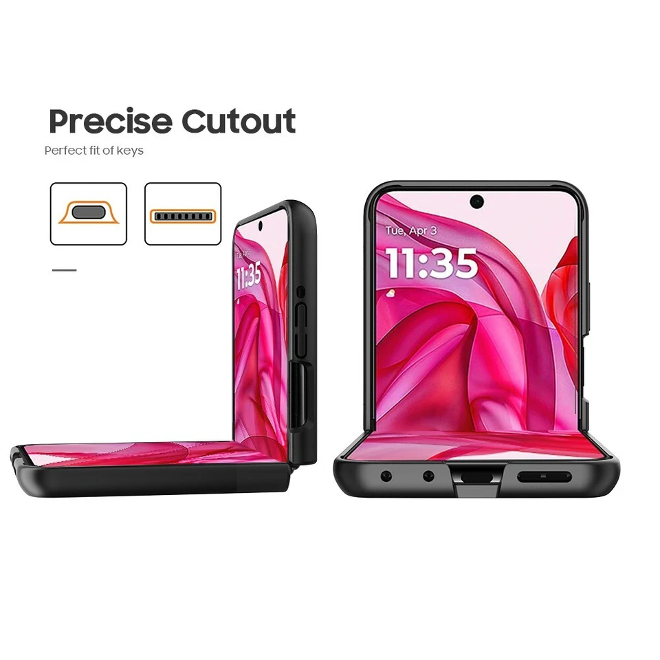 For Motorola Razr 2024/Razr Plus Belt Clip Phone Case with Holster + Sceren - Image 4 of 4