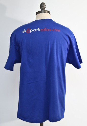 “I *heart* sk8boarding” I Love Skateboarding T-shirt Blue Large NOS sk8parkatlas - Picture 4 of 5