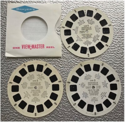 ADVENTURES OF SAM SAWYER,SELTENE VIEWMASTER REELS,FULL SET.SAM 1/2/3.TOP ZUSTAND