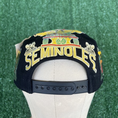VTG 90s NWT Creation Of Demand Florida State Seminoles FSU Silver Snapback Hat - Picture 4 of 10