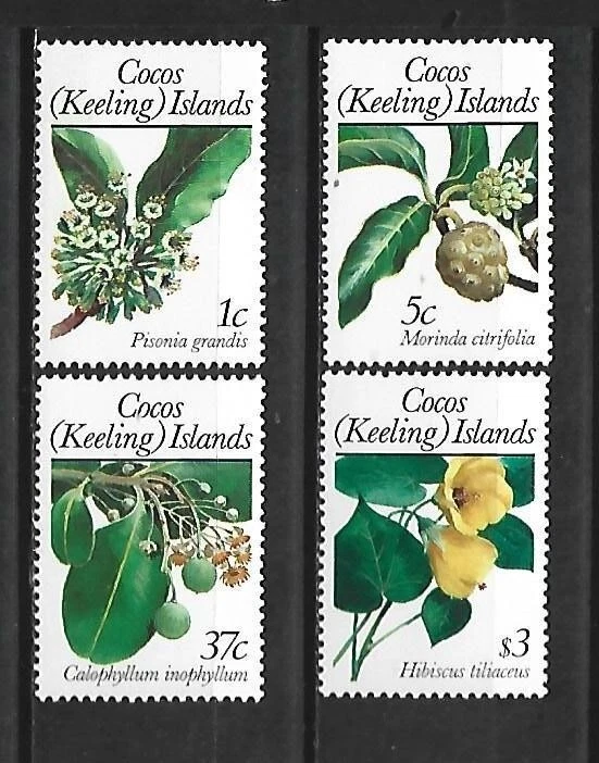 ISLAS COCOS. Año: 1988. Tema: SERIE BASICA. FLORES. - Imagen 1 de 1