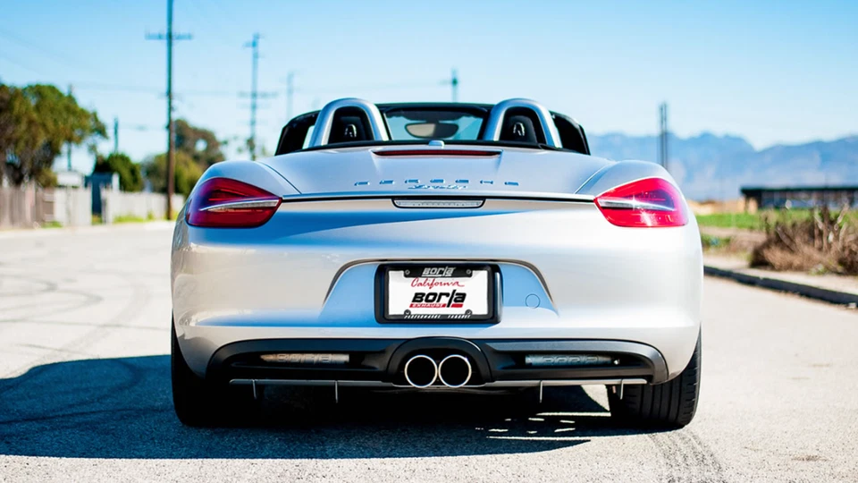 Borla S-Type Cat-Back Exhaust 4" Chrome Tips For 13-16 Porsche Cayman/Boxster Foto 2 de 4