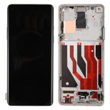OEM For Oneplus 8 OLED Display LCD Touch Screen Digitizer Assembly Silver Frame