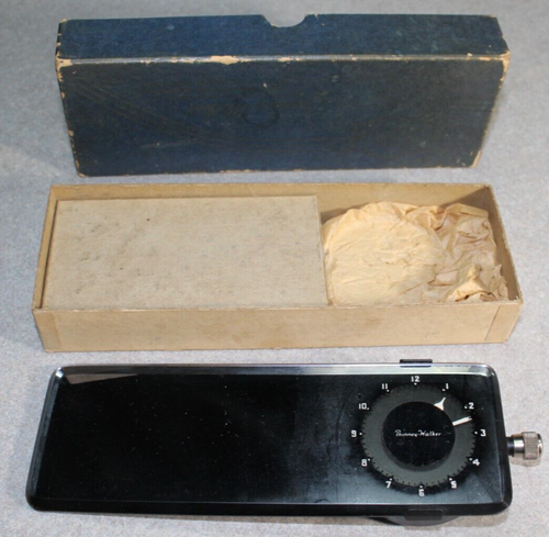 Phinney-Walker Antique Car Auto Mirror with Clock With Original Box Rare - Picture 2 of 9
