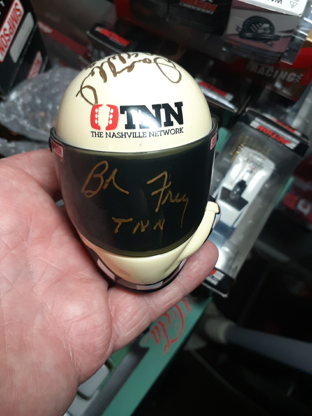 Signed Simpson Mini 16 Helmet Collection TNN NHRA LEGENDS FUNNY CAR TOP FUEL eBay