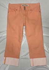 Gap Jeans Pants Women's Size 6R Low Rise Cropped Stretch Orange Cotton Blend