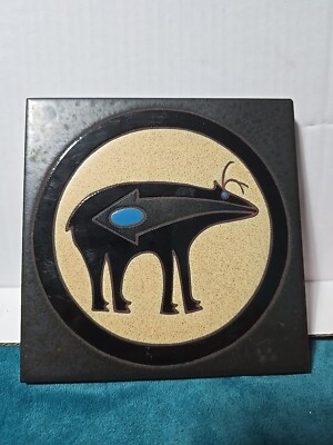 Vintage Handpainted Ceramic Tile Santa Fe New Mexico