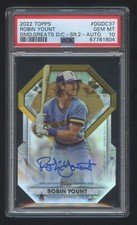 PSA 10 ROBIN YOUNT 2022 TOPPS DIAMOND GREEATS AUTOGRAPH GOLD #ED 06/10  HOF RARE