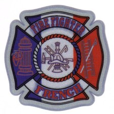 Maltese Cross Reflextive Decals for Helmet - FIREFIGHTER FRENCH