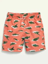 NWT Old Navy Boys Swim Trunks swimsuit Board Shorts alligator UPF 50 Large 10-12