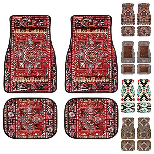 Cozeyat Aztec Tribal Car Floor Mats With Hummingbird Design - Back Seat Protector For SUVs, Sedans, Trucks - View #8