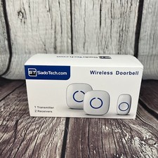 SadoTech Wireless Doorbells - 1 Transmitter - 2 Receivers - Beige / Tan