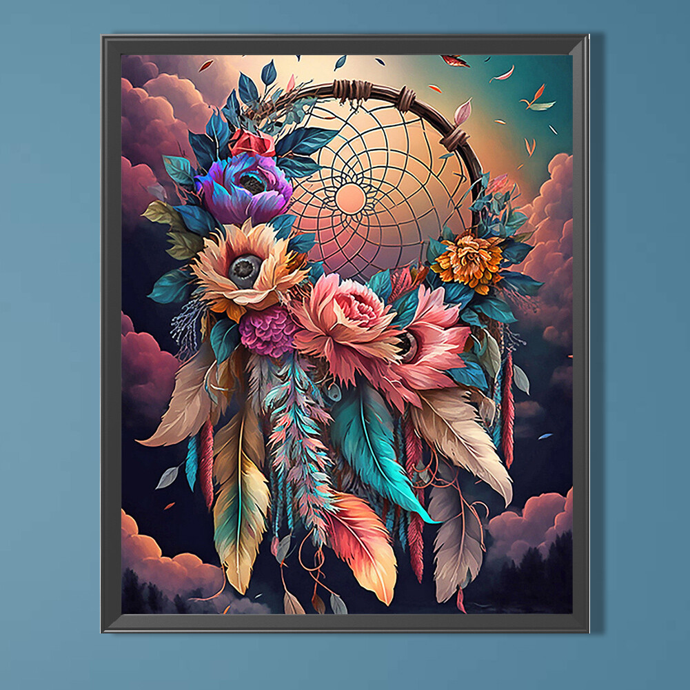 5D DIY Full Square Drill Diamond Painting Dreamcatcher Kit Home Decor ...