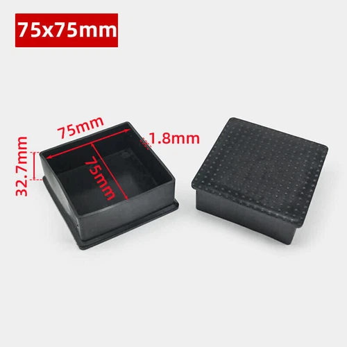 Vierkant Pfosten Rohrkappe Endkappe Silikongummi Kappe Stuhlbeinkappen Endkappen - Picture 20 of 33