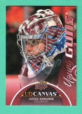 (1) JUSTUS ANNUNEN 2021-22 UPPER DECK # C362 YOUNG GUNS ROOKIE CANVAS (H1605)