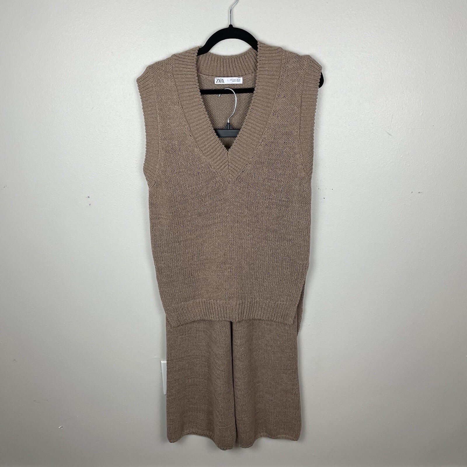 Set Knit Pants Sweater Vest Outfit 