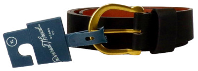 Womens Belt Size XL Black Imitation Leather Goldton Buckle Target AAH67 NWT #29