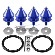 Blue Spike Quick Release Fasteners For Car Bumpers Trunk Fender Hatch Lids Kit