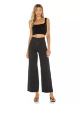 Levis WellThread Womens 26 x 30 Ribcage Wide Leg Jeans Hemp Mineral Black Wash