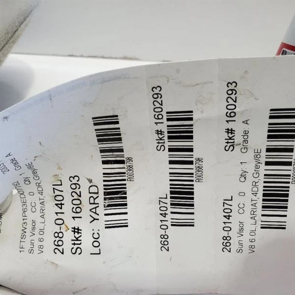 2003-2007, Ford F-350 Super Duty, parasol para conductor, gris, n.º de parte: 3C3Z-3504105-AAB Foto 4 de 4