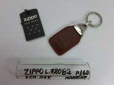 Keychain - Leather/Metal - Chrome/Brown - Cod.L72082 - Zippo