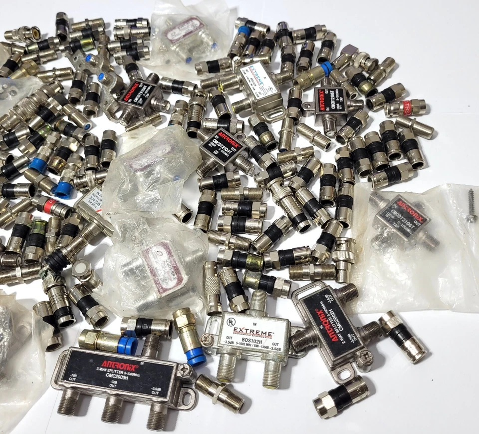 RG6 Coax Compression Connectors Universal Cable Fitting Ends CATV SATV F Type HD - Image 2 of 4