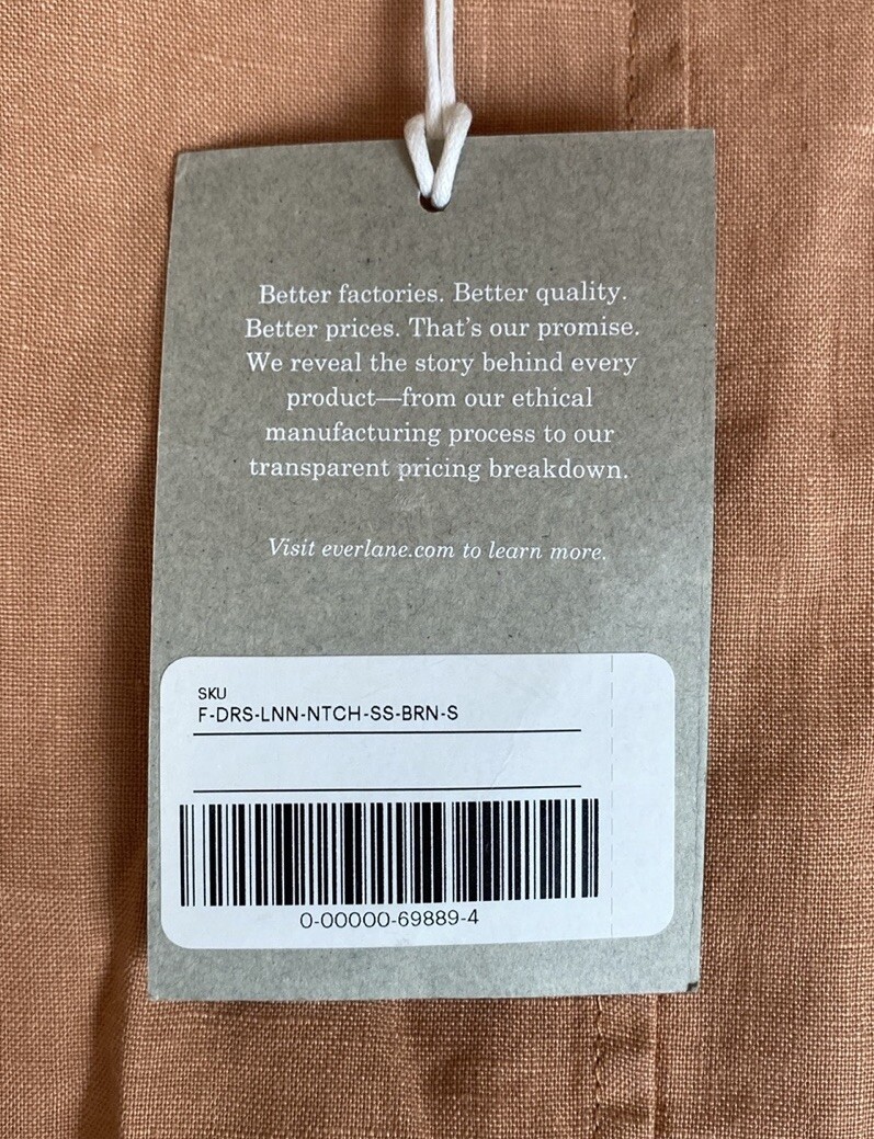 NWT Everlane The Linen Workwear Dress Size Small | eBay