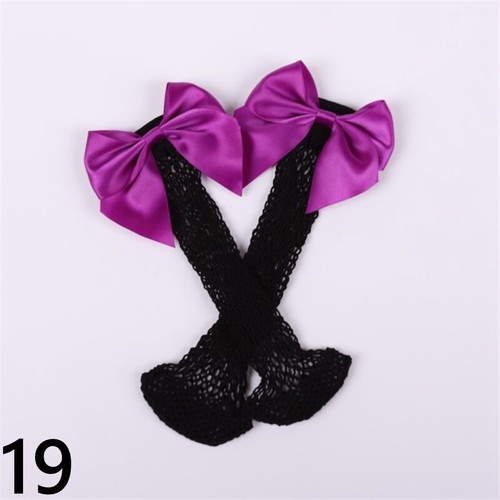 1Pair Lolita Girl Fishnet Socks Hollow Out Bowknot Breathable Preppy Summer Thin - Picture 24 of 44