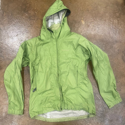 Marmot Women's Medium Precip Eco Rain Jacket in Light Green