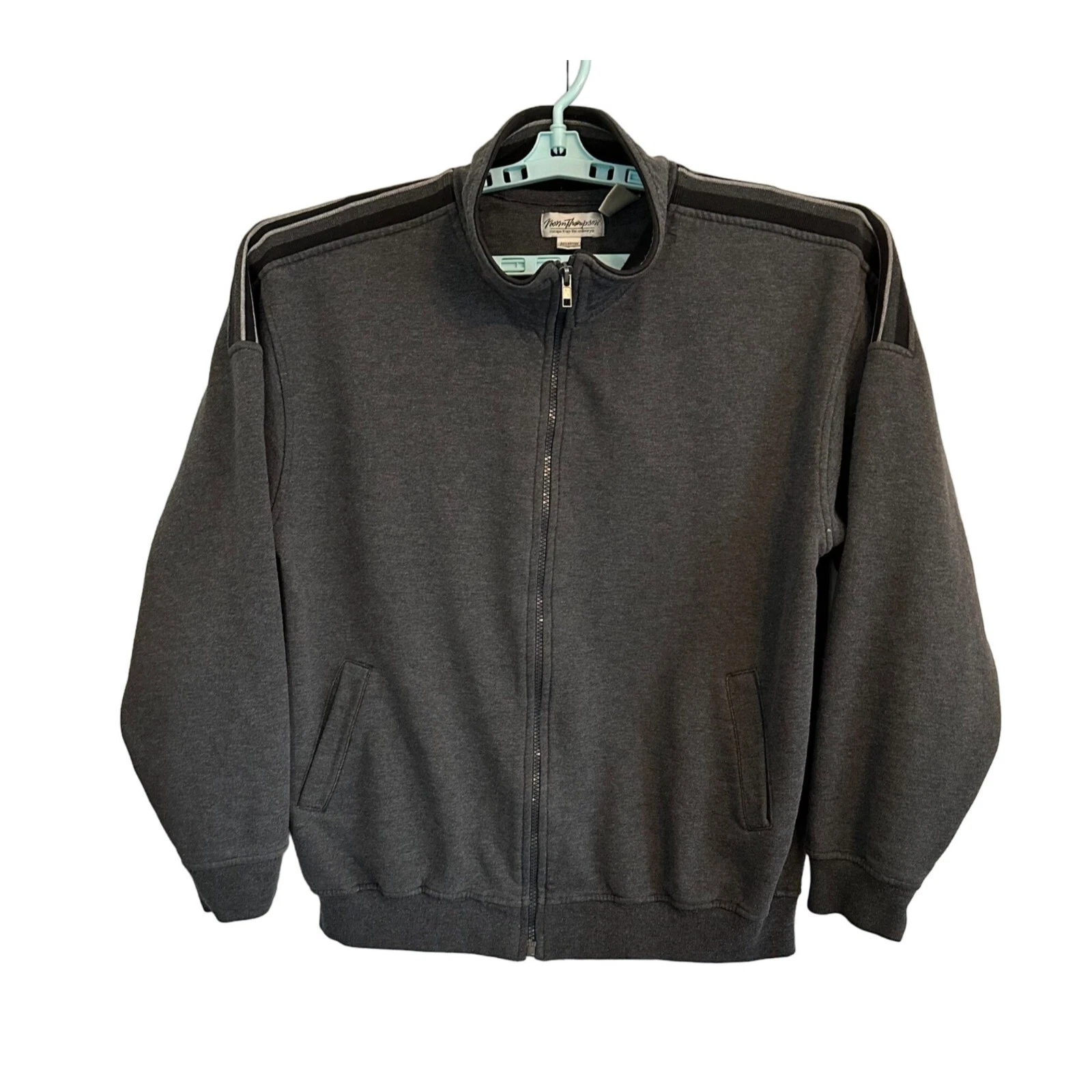 Norm Thompson Escape From The Ordinary Gray Sweat Zip Jacket SZ L Grandpacore - product detail image 1