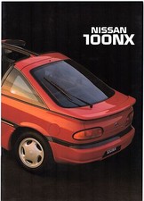 Nissan 100NX 1992 UK Market Sales Brochure Sunny Coupe