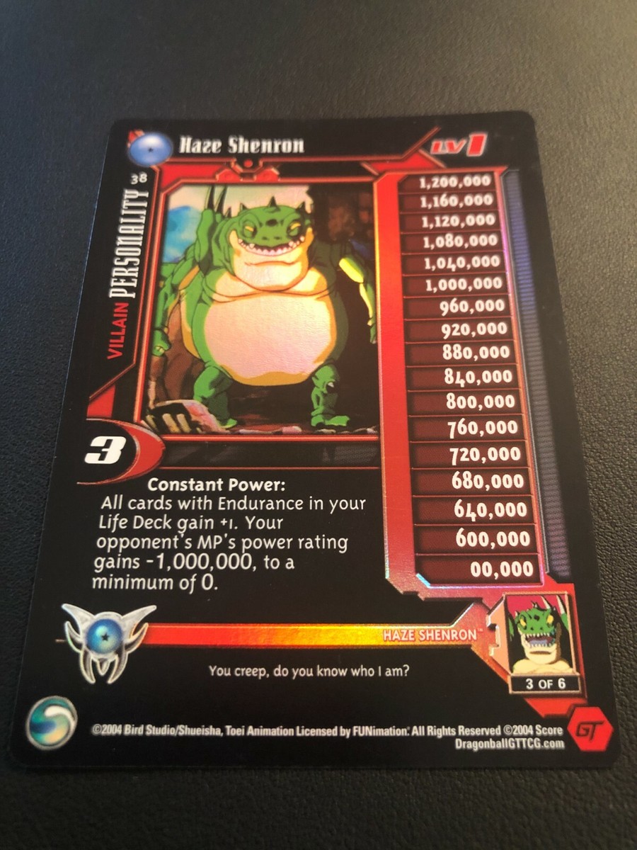 Dragon Ball Z GT CCG HAZE SHENRON LVL 1 FLAT FOIL LIMITED Dragon Ball Z GT CCG HAZE SHENRON LVL 1 FLAT FOIL LIMITED