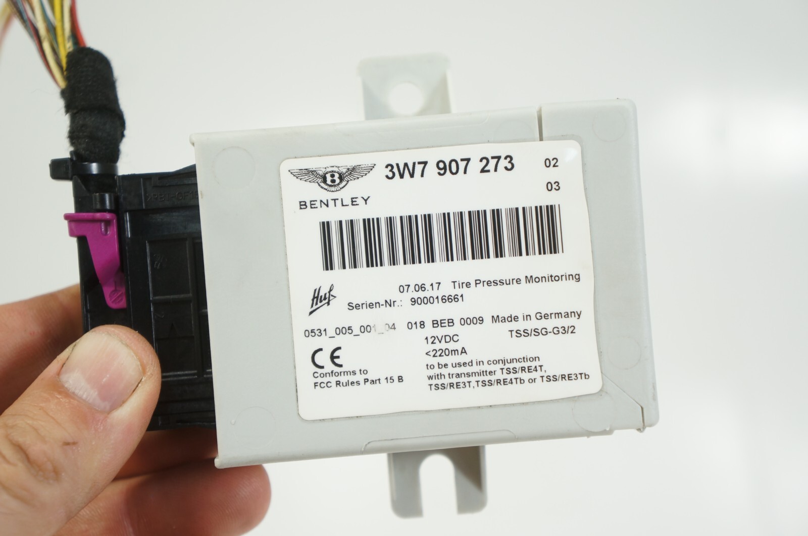 Bentley Continental GTC GT Tire Pressure Monitoring System TPMS Module 3W7907273