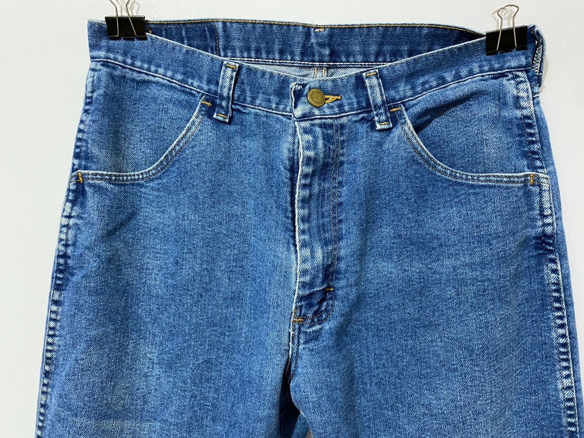 Wrangler mens straight leg denim blue jeans, 80/20 cotton/polyester size  32x32 | eBay