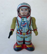RARE VINTAGE TIN ROBOT SHUDO WIND UP APOLLO NASA ASTRONAUT WORKING