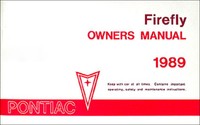 1989 Pontiac Firefly Bedienungsanleitung Mint Original Kanada Heft