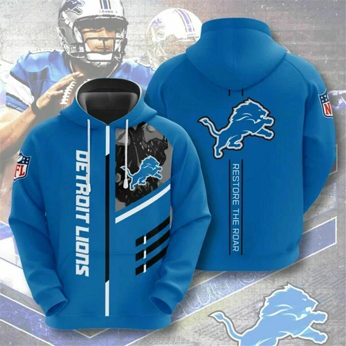 Detroit Lions Football 3D Hoodie, Restore The Roar 3D Hoodie, Detroit Game Day 3D Hoodie