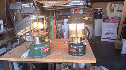 Vintage Coleman Double Mantle Lantern Model 220f - 228f for Vintage Coleman Double Mantle Lantern Model 220f - 228f for