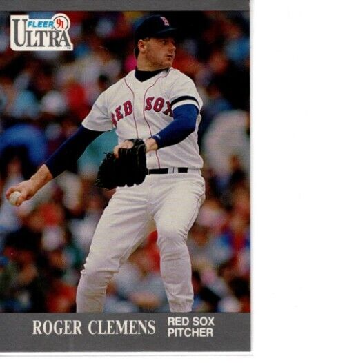 1991-roger-clemens-fleer-ultra-baseball-31-boston-red-sox-ebay