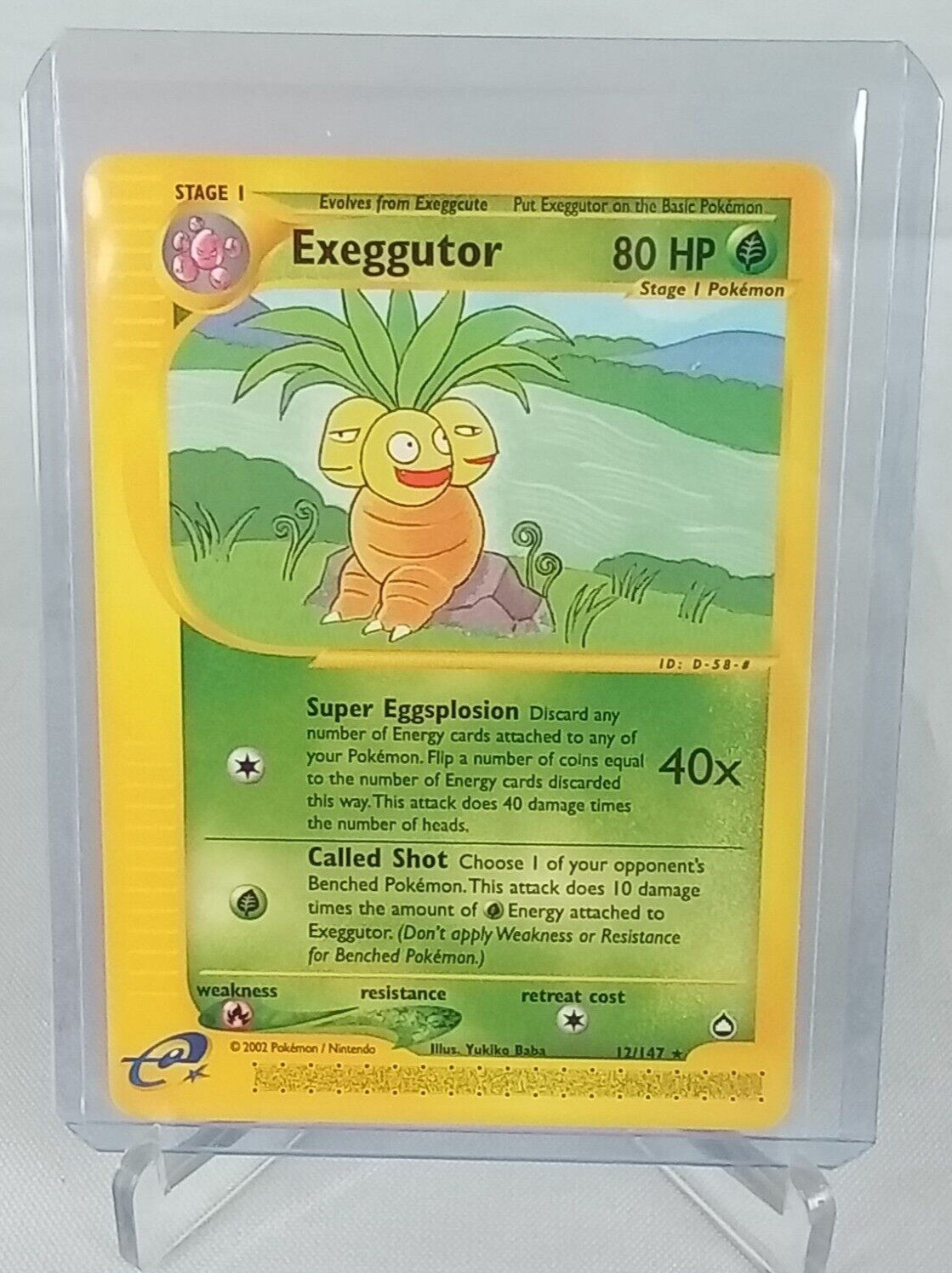 Exeggutor Hp 80 Rare #12 Pokémon Card 2002