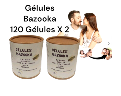 Lot D'huile Et Gélules Bazooka - 100% Naturelles - Pour Agrandir Et Allonger Le Pénis - Neuf