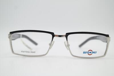 Brille GUYS ONLY 3173 Silber Schwarz Grau Eckig Brillengestell eyeglasses Neu