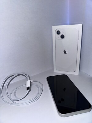 Apple iPhone 13 White 128 GB (Unlocked) Great condition box