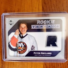 2005-06 Upper Deck Series 1 Hockey RC Petteri NOKELAINEN UD Rookie THREADS RT-PN