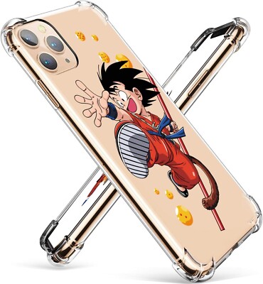Darrnew Happy Goku Hülle iPhone 11 Pro Max Cartoon TPU Süß 3D Fun Cover Kawaii