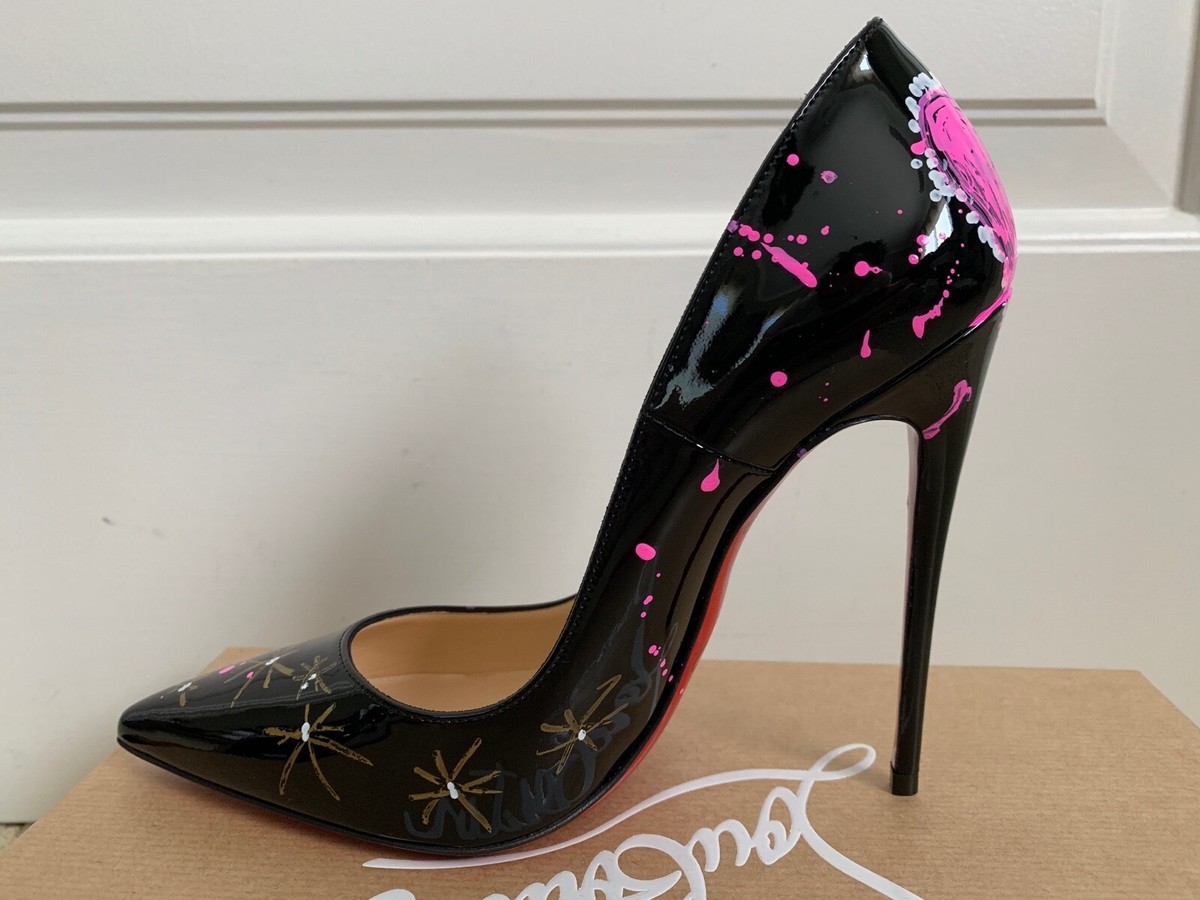 NIB Christian Louboutin AUTOGRAPHED ART SIGNED GRAFFITI So Kate