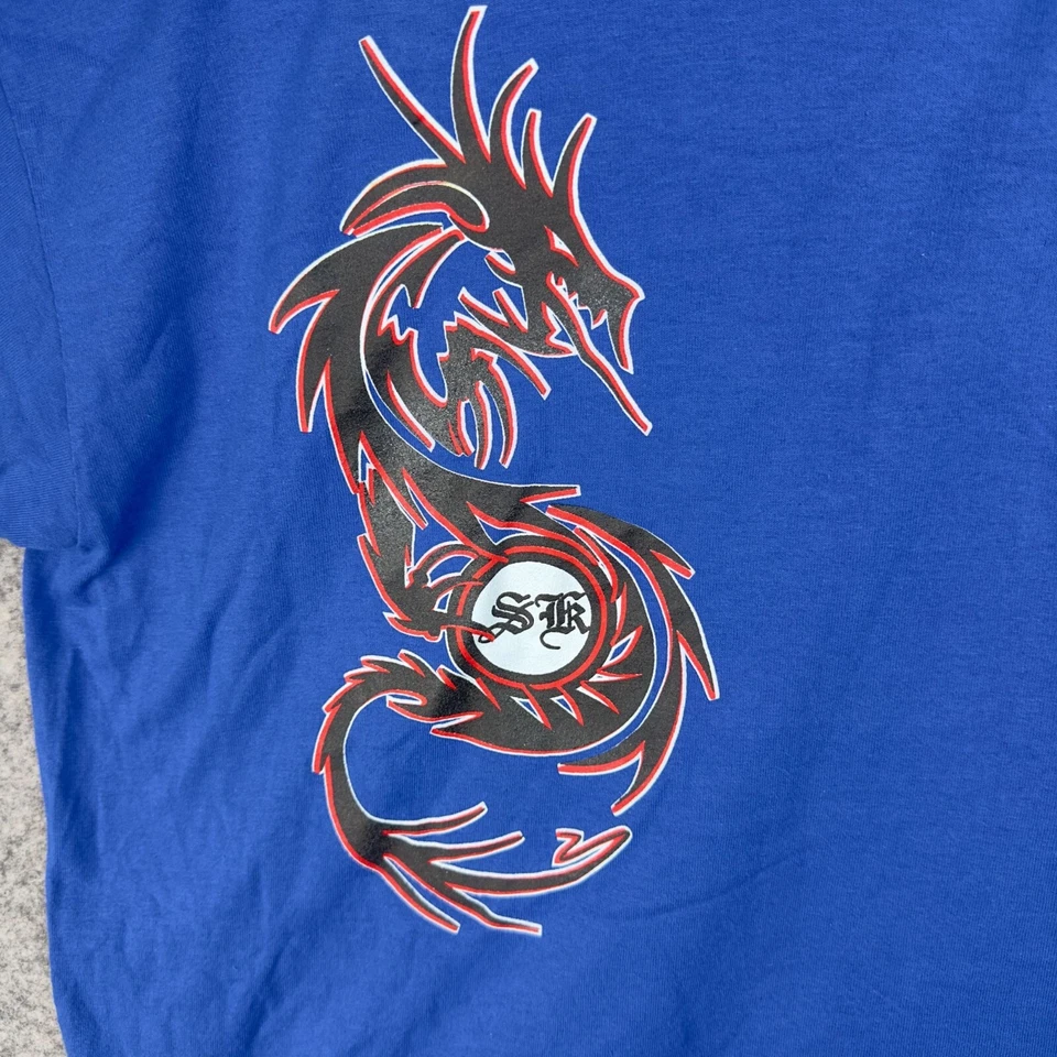 Gildan Karate Dragon T-Shirt Youth L Blue Short Sleeve Cotton Polyester - Image 3 of 4