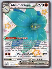 Glimmora ex 218/091 Double Rare Paldean Fates Pokemon Holo Near Mint