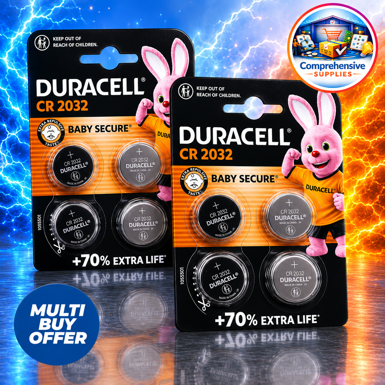 4x CR2032 Duracell Battery 3V Coin Cell DL2032 BR2032 CR 2032 Car Key Fob Remote - Image 7